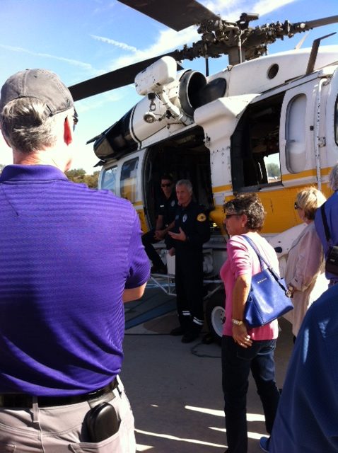 IBHS/Fair Plan Attendees got a birdseye view of one of the three L.A. County fire Department Blackhawk Firefighting helicopters.